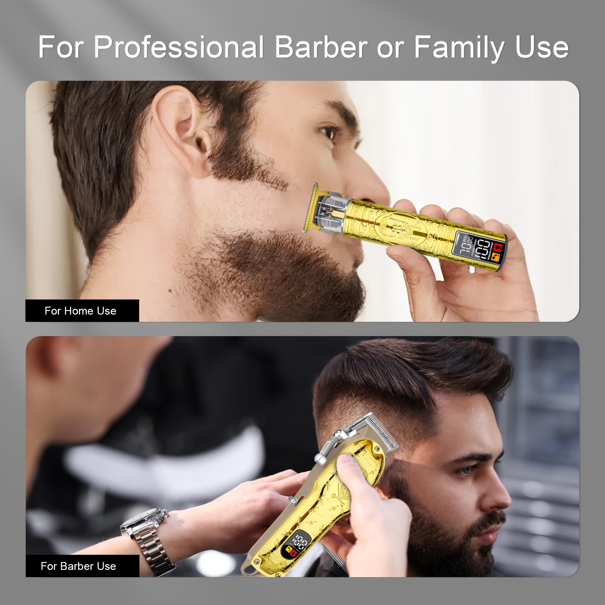 Электрический триммер для волос и бороды, аккумуляторный USB, беспроводной, для домашнего использования