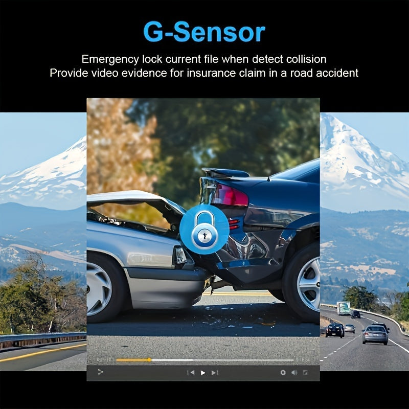 Car Dashboard Camera No Installation 2-Inch Screen HD Night Vision