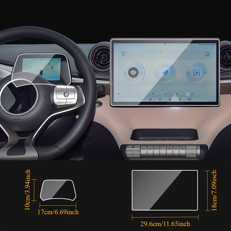 Protector de pantalla de 2 piezas para GPS de coche 25.65cm de vidrio templado resistente a arañazos