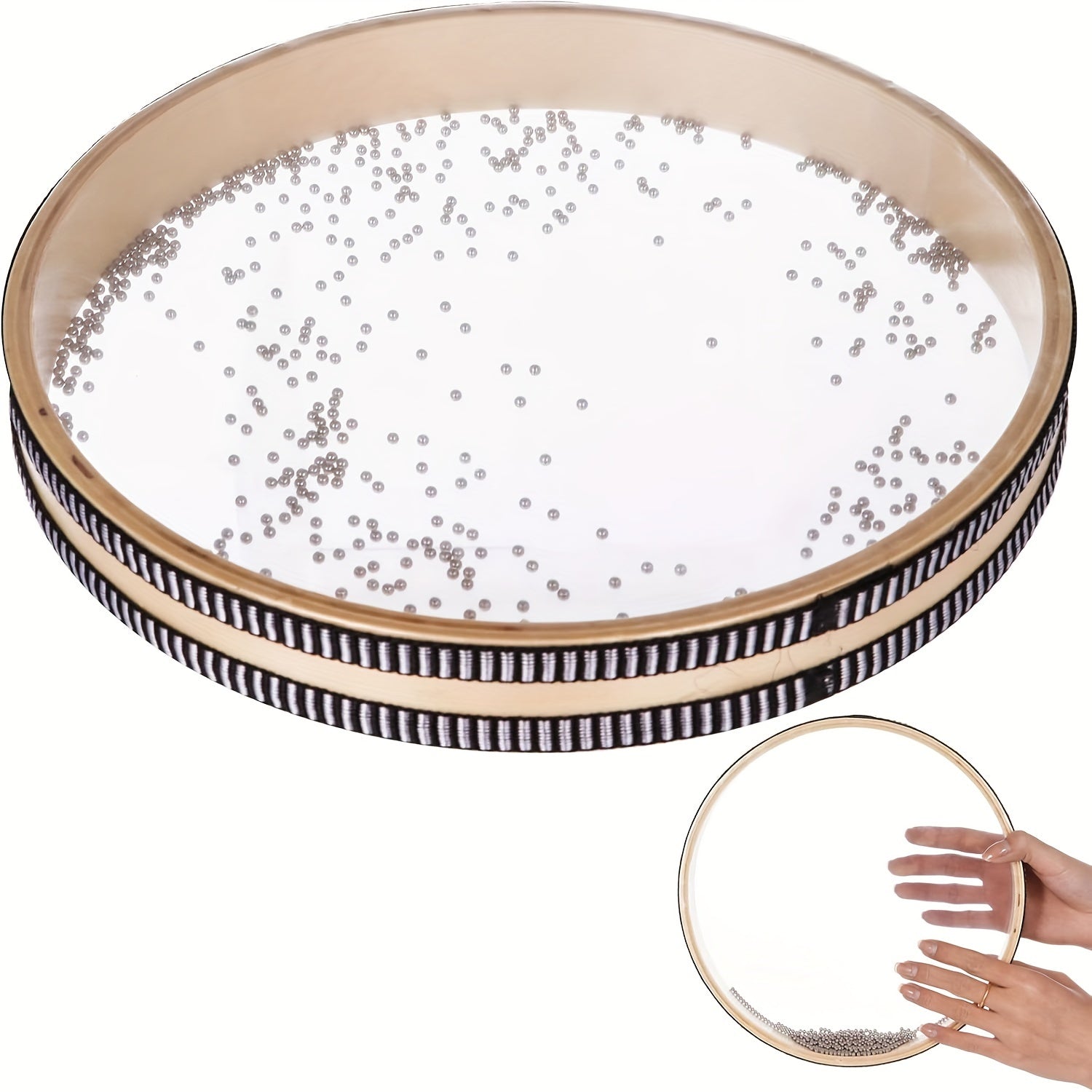 White Ocean Breeze Wave Sound Drum for Relaxation Meditation 15.24-20.32cm