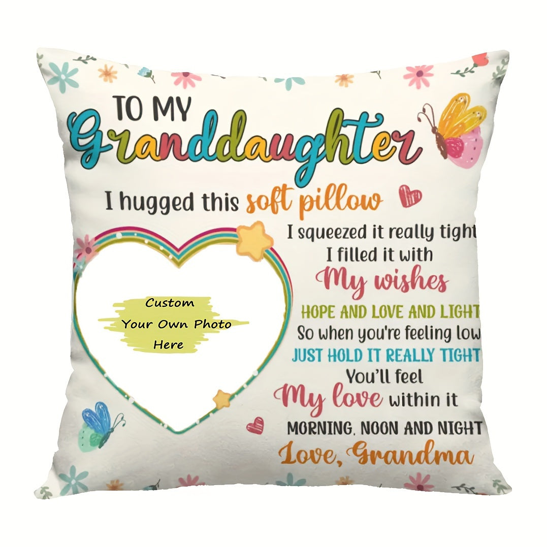 Personalized Plush Pillowcase 45.72cm Soft with Love Message for Home Decor