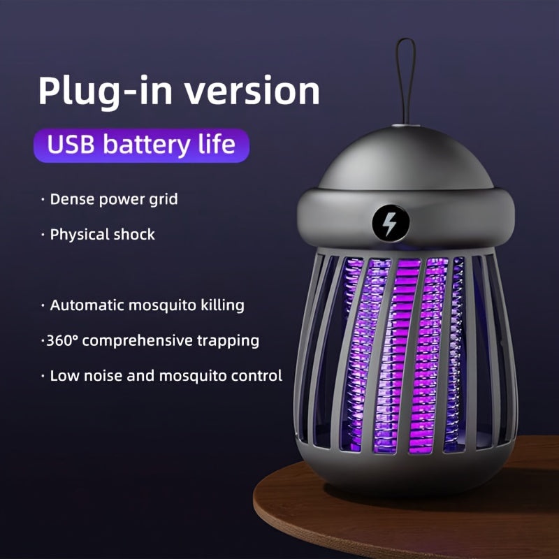 Lámpara matamoscas UV universal con USB, enchufe silencioso, trampa para insectos para interior y exterior