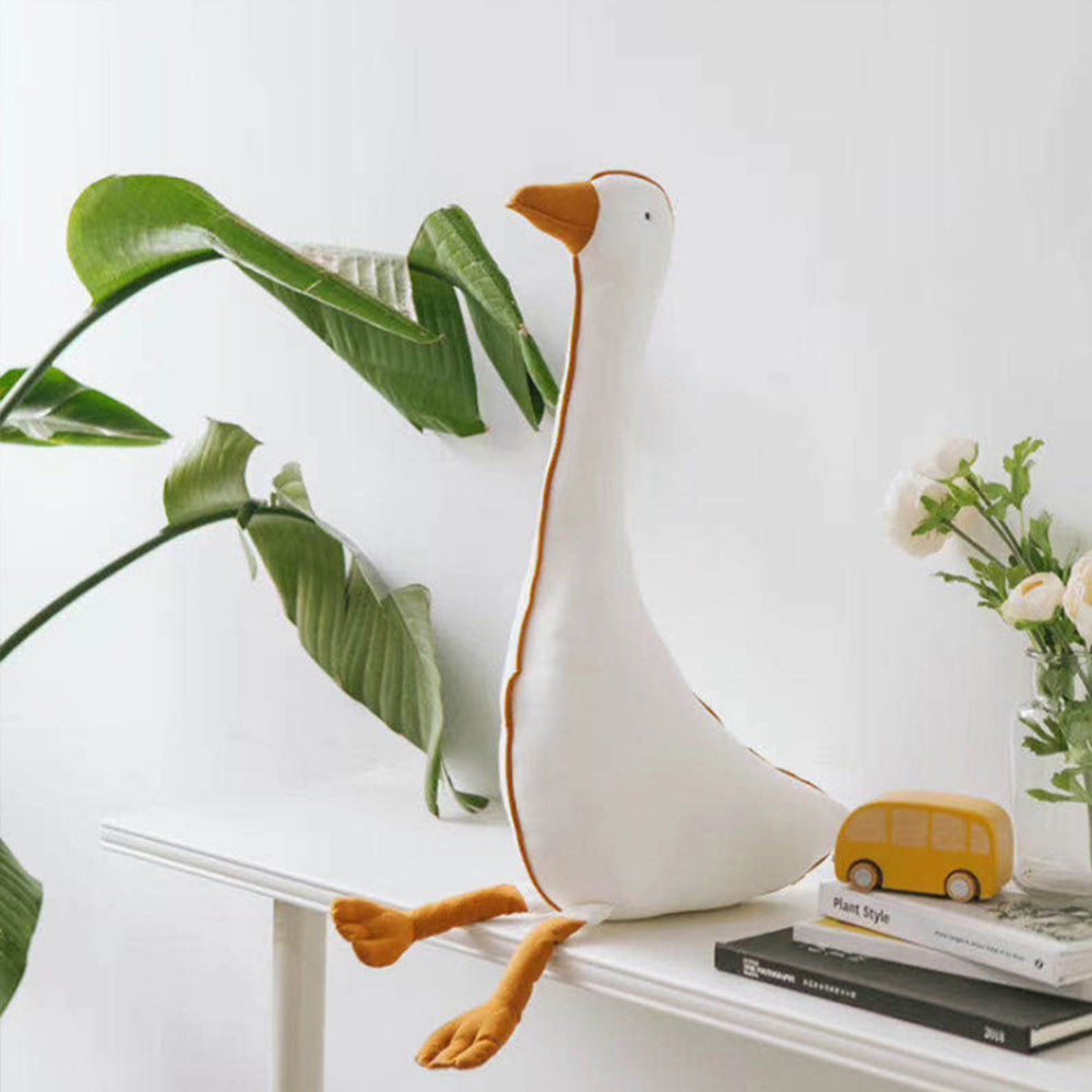 Cute Cartoon Big Goose Plush Doll for Kids Nursery Room Decor