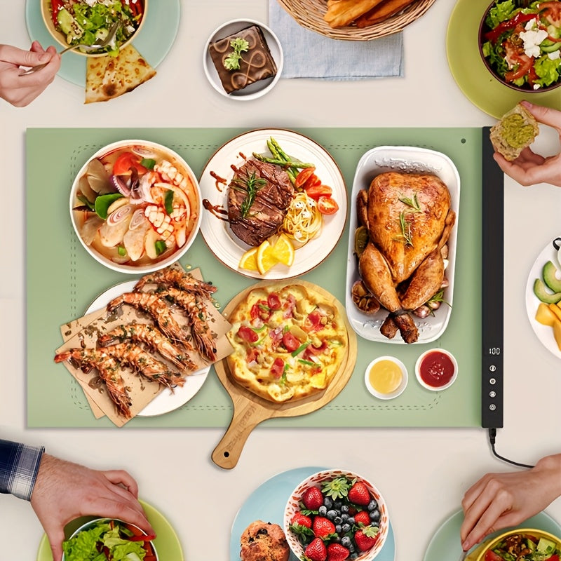 Vaqt bilan boshqariladigan, teginish bilan boshqariladigan silikon issiqlik saqlash matosi, Evropa standarti rozetkasi, DC rozetkasi, tashish sumkasi bilan. Qishki ovqatlanish uchun ideal.