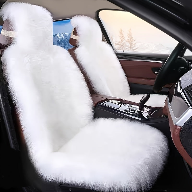 Plush Winter Car Seat Cushion Thick Warm Hand-Washable Universal Fit