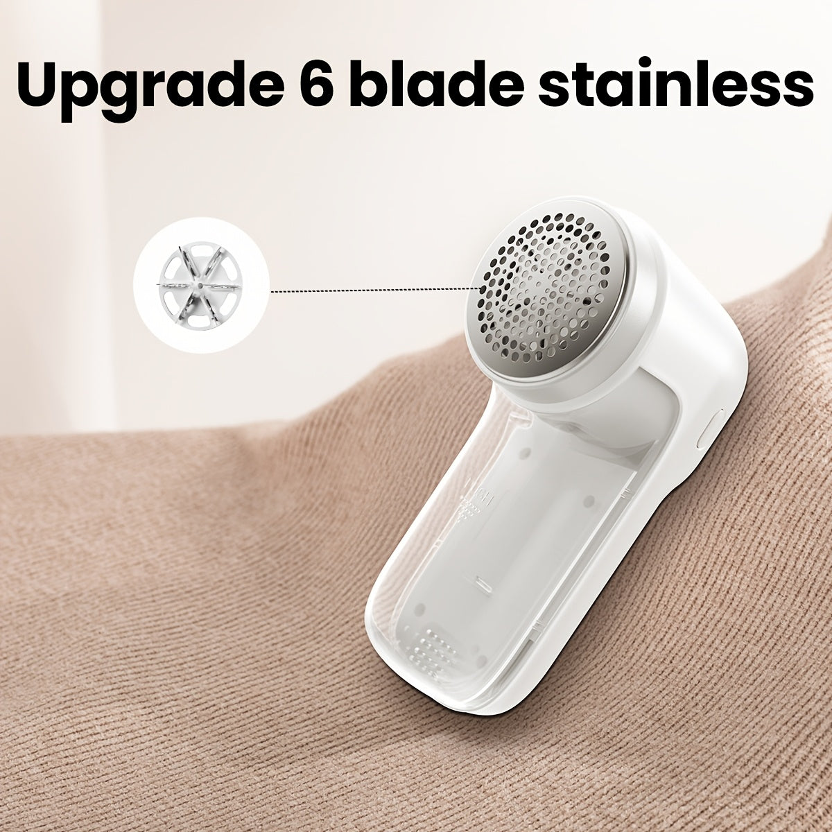 Fabric Shaver with Digital Display and Brush for Clothes Sofa Bedding White