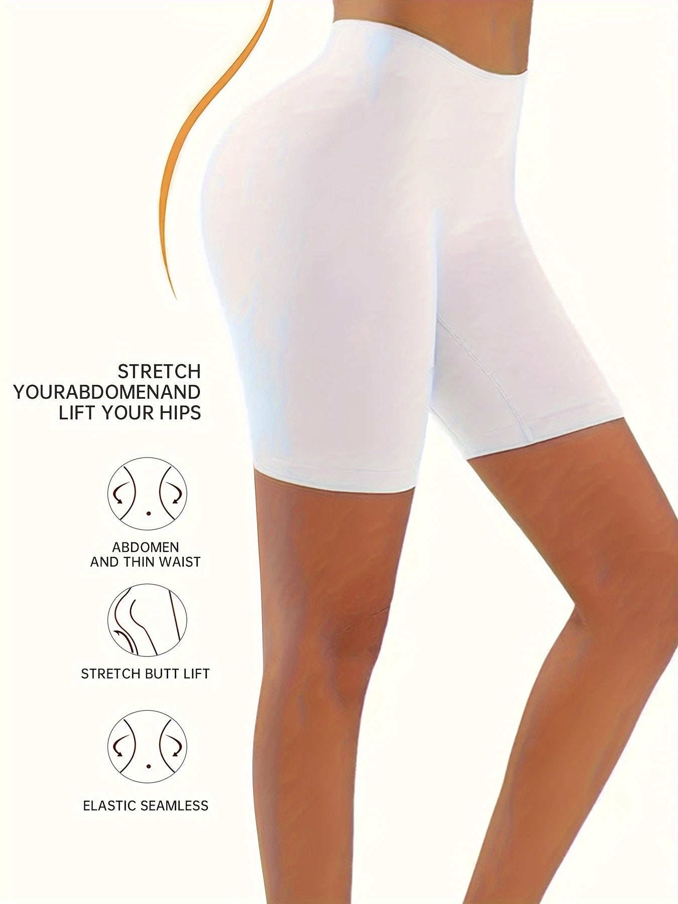Women’s High Waist Shaping Shorts Breathable Tummy Control Butt Lift Seamless Solid