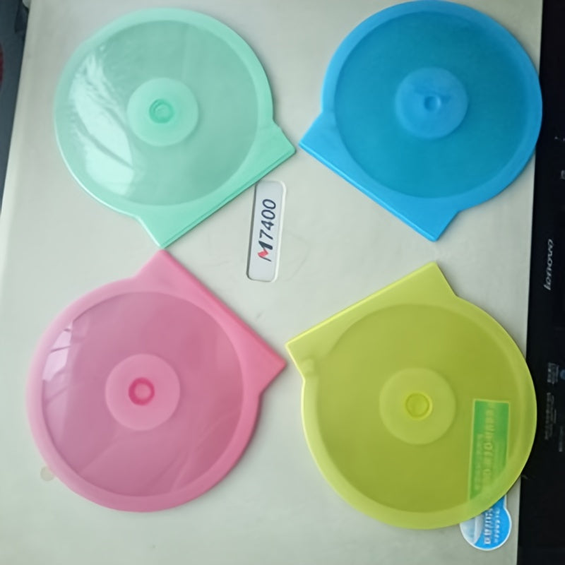 Reusable Plastic CD Holder Pack of Semi-Circular Cases for CDs and DVDs