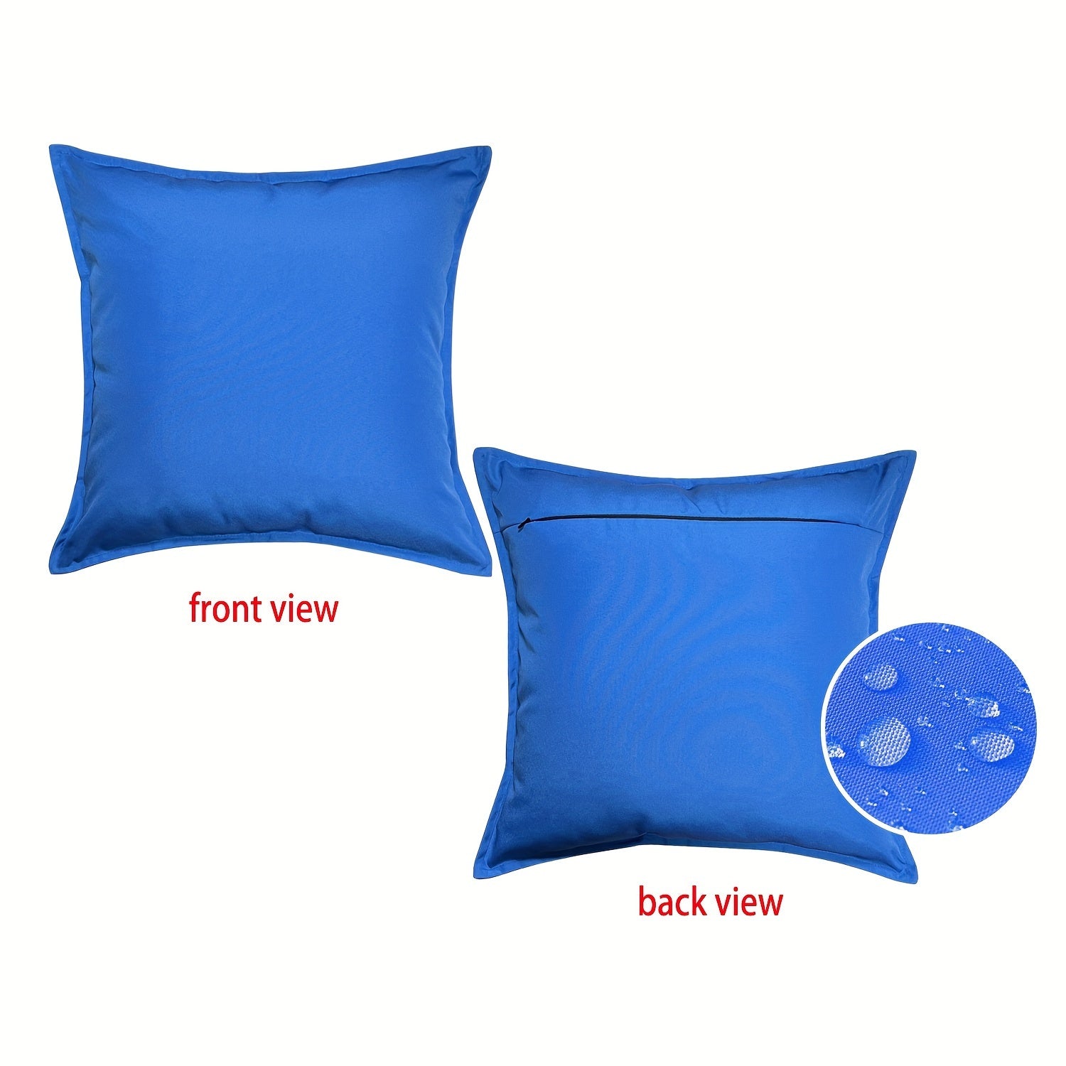 Green Outdoor Cushion Covers 2 Pack Zipper Polyester for Patio Garden Furniture