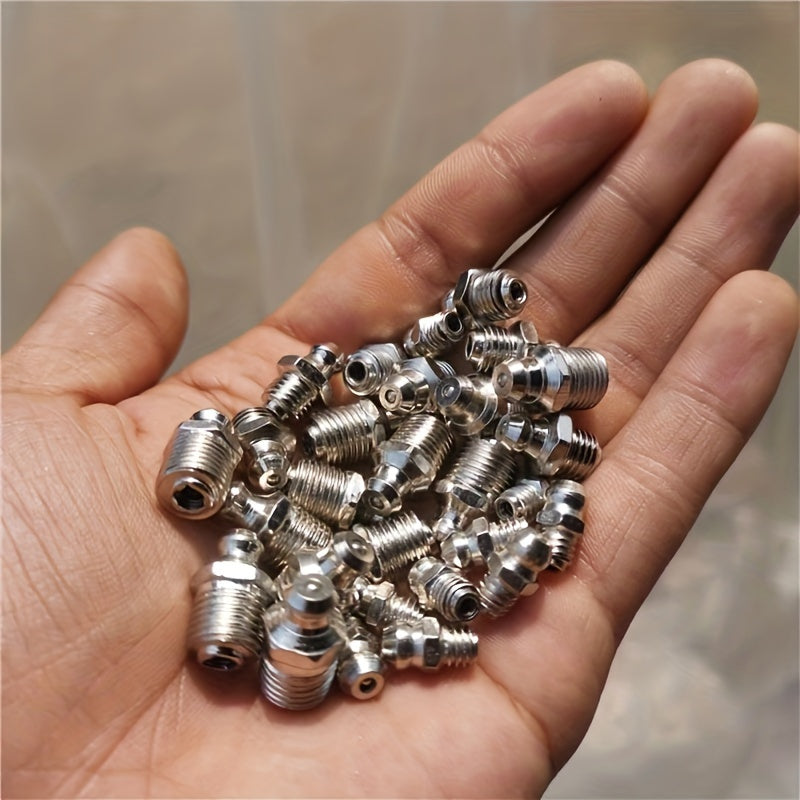 60 Pack M10 M8 M6 Straight Elbow Grease Fittings Universal Grease Gun Kit