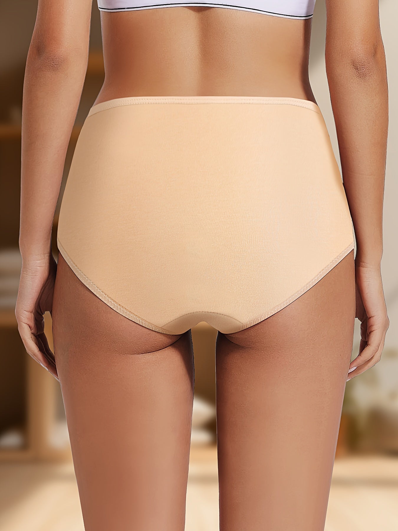 3-Pack Women's High Waist Briefs Cotton Breathable Supportive Pastel Colors