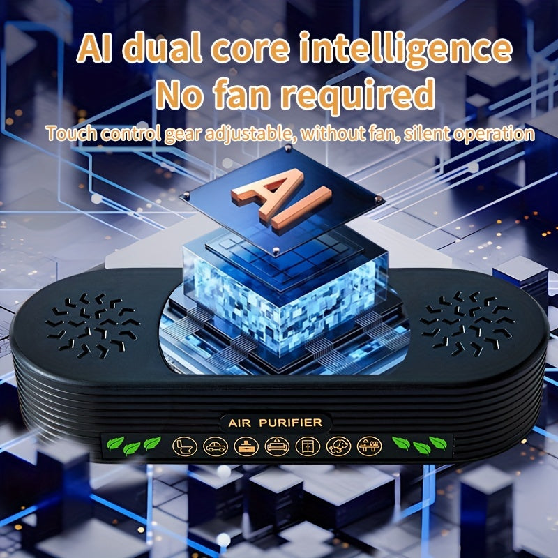 Toilet Air Purifier Dual-Core 3-in-1 Odor Dust Eliminator USB Touch