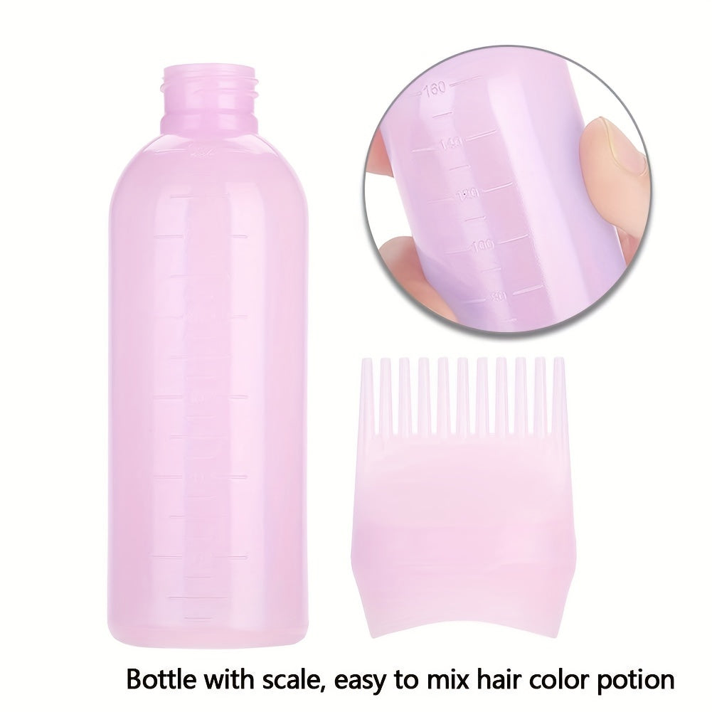 Botella de 120ml para teñir el cabello con peine y aplicador para una fácil aplicación del color