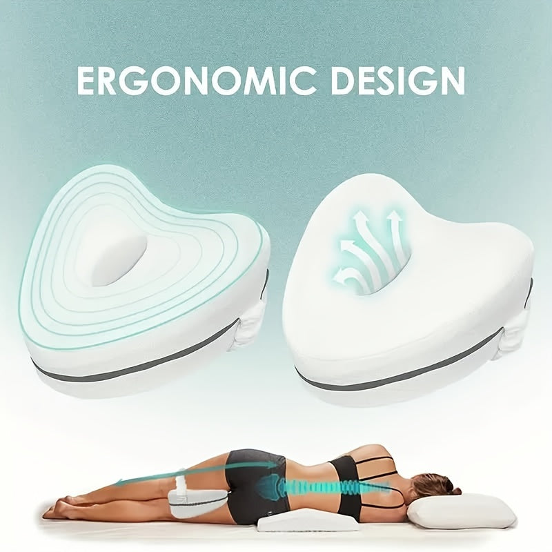 Пенополиуретановая подушка для ног для боковых спящих, поддерживающая колено, с ремешком