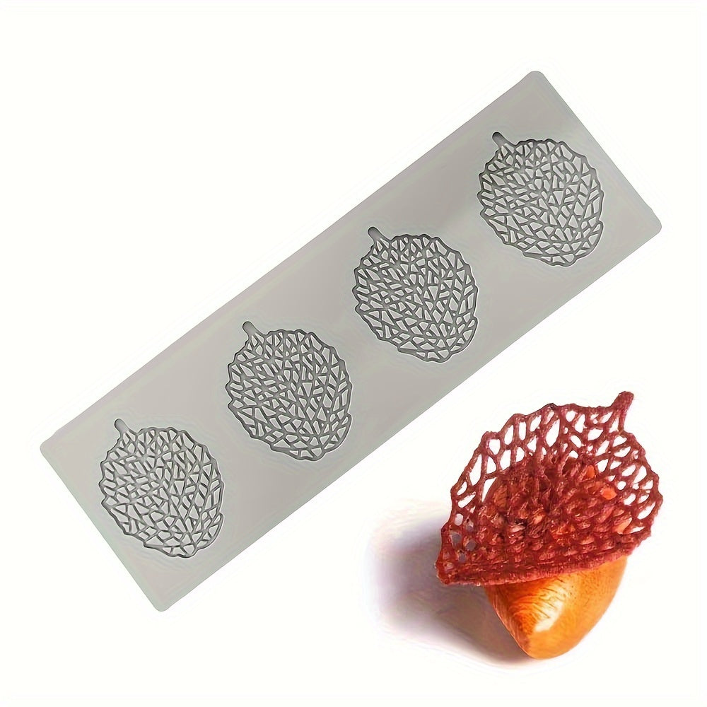 Fondant tort bezash uchun silikon qolip - shokolad qoplamasi uchun barg shaklidagi qolip, DIY pishirish va bezash uchun mukammal, oshxona aksessuarlari va ta'minotlari