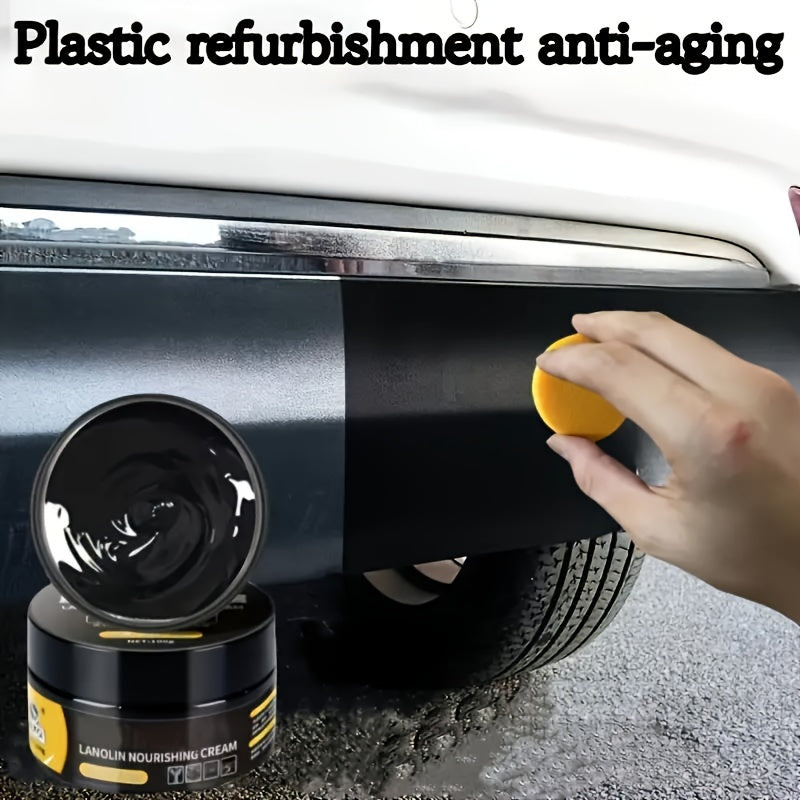 Car Plastic Rubber Repair Agent 100ml Nourishing Cream Bumper Gloss Restoration