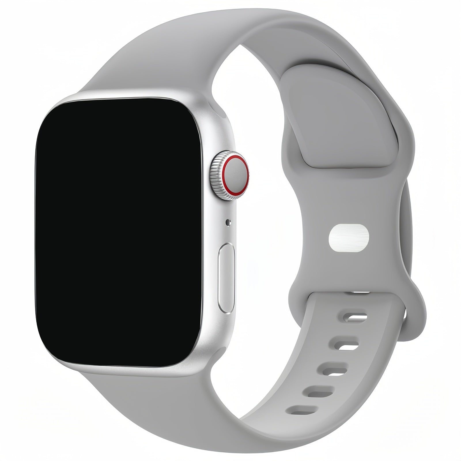 Silicone Waterproof Sweatproof Watch Band for Iwatch Series 9-1 38mm-49mm Butterfly Clasp Skin-Friendly