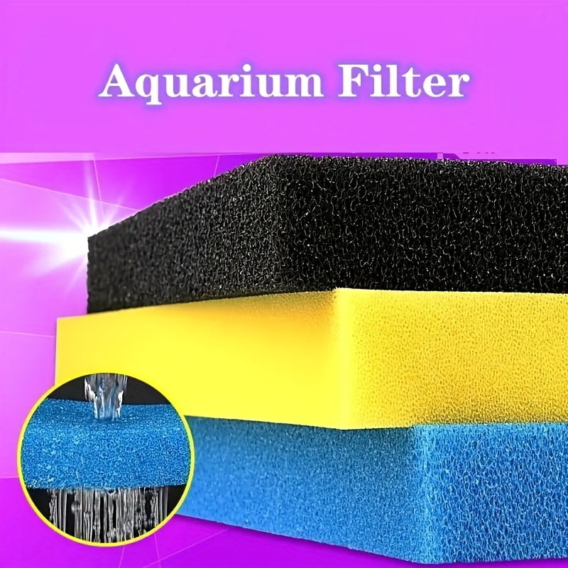 Set of 2 High-Density Aquarium Filter Pads Biochemical Sponge for Fish and Turtle Tanks