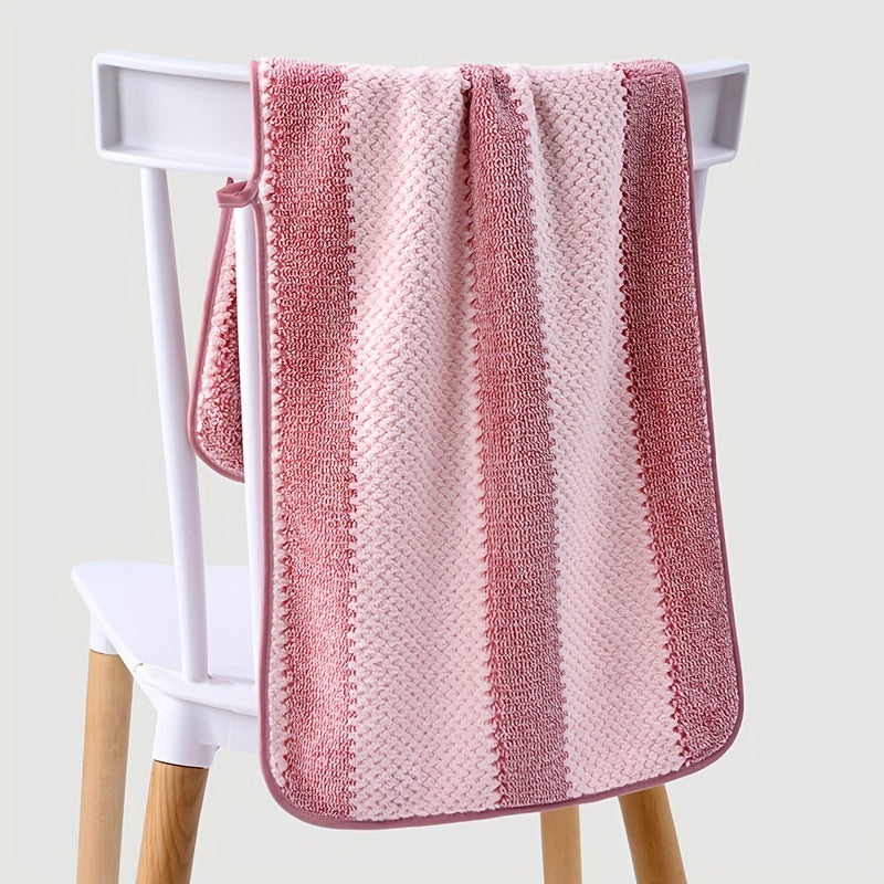 Geometric Pattern Face Towel 280gsm Knit Fabric Quick-Drying Absorbent Bathroom Home Hotel Use