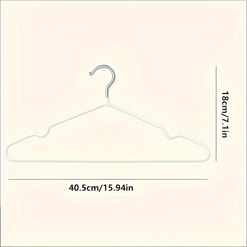 Juego de 10 perchas de metal de alta resistencia con muescas para los hombros para organización del armario