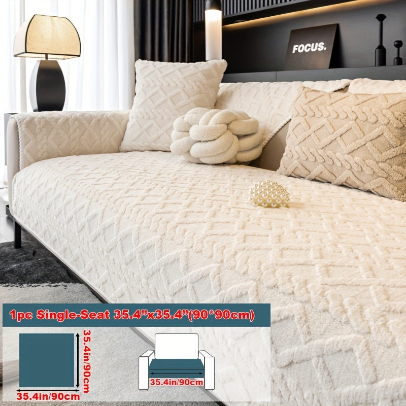 Нескользящая накидка на диван из велюра Shu, подходит для домашних животных, моется в машине, подходит для кресел и секционных диванов на 4 места