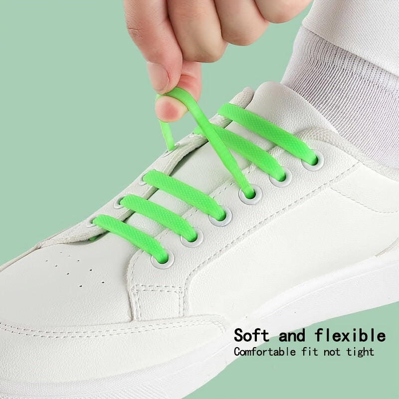 16 Pcs Elastic No-Tie Shoelaces Silicone Quick-Fit Durable Replacement