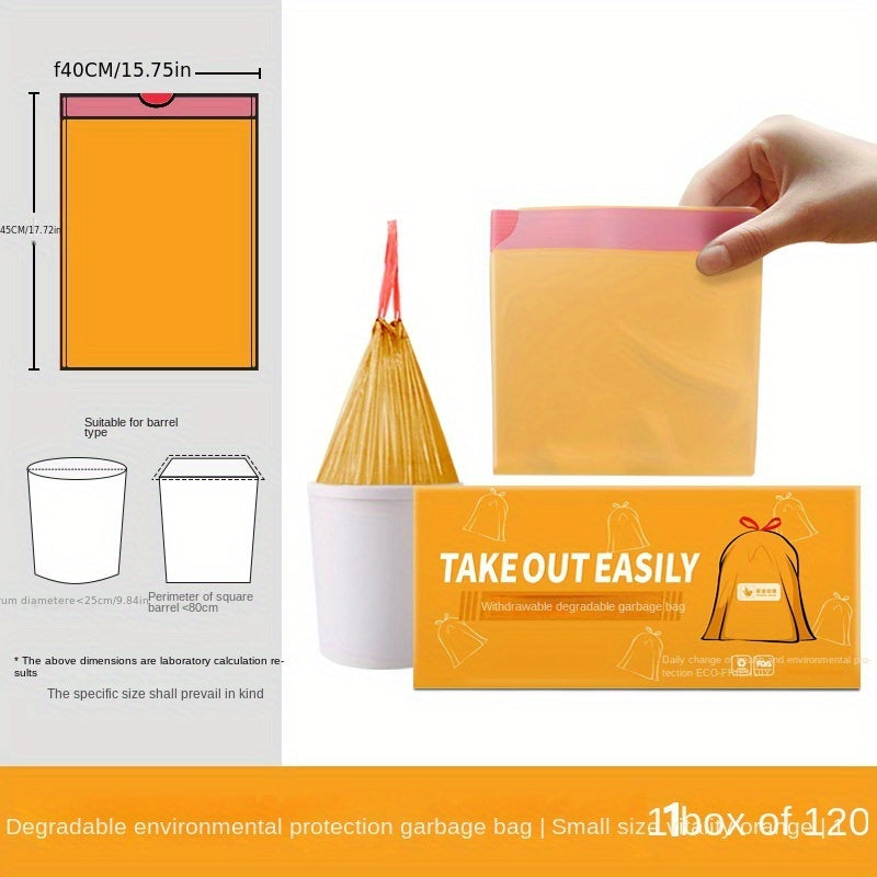 Multipack Tear-Free Drawstring Trash Bags Black Degradable Kitchen Bathroom Bedroom