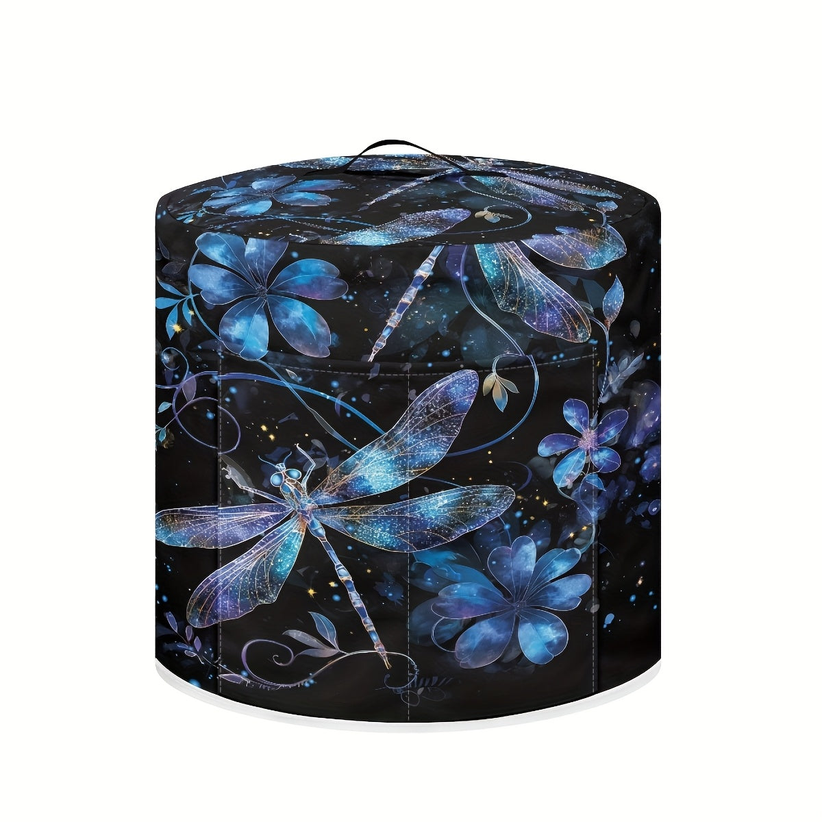 Funda antipolvo con patrón libélula para olla a presión de 8 cuartos, freidora de aire, olla arrocera, azul y oro