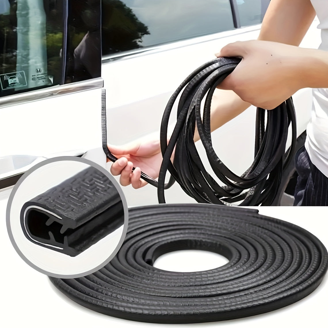 Universal Car Door Edge Protector 5M Steel Strap Anti-Scratch Easy Install