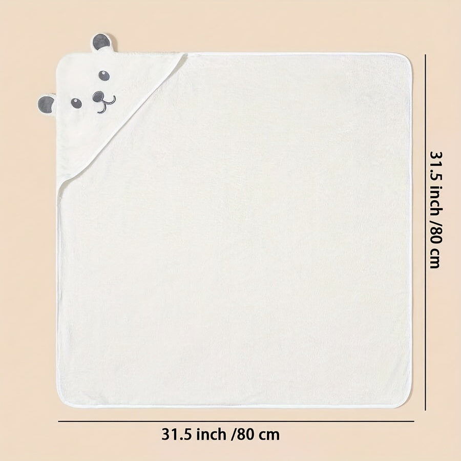 Personalized Baby Hooded Towel with Cartoon Alphabet and Name Gift for Newborns