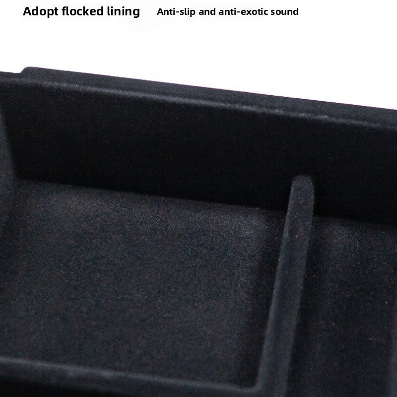 Center Console Storage Box with Flocked Interior for Tesla Model 3 and Model Y