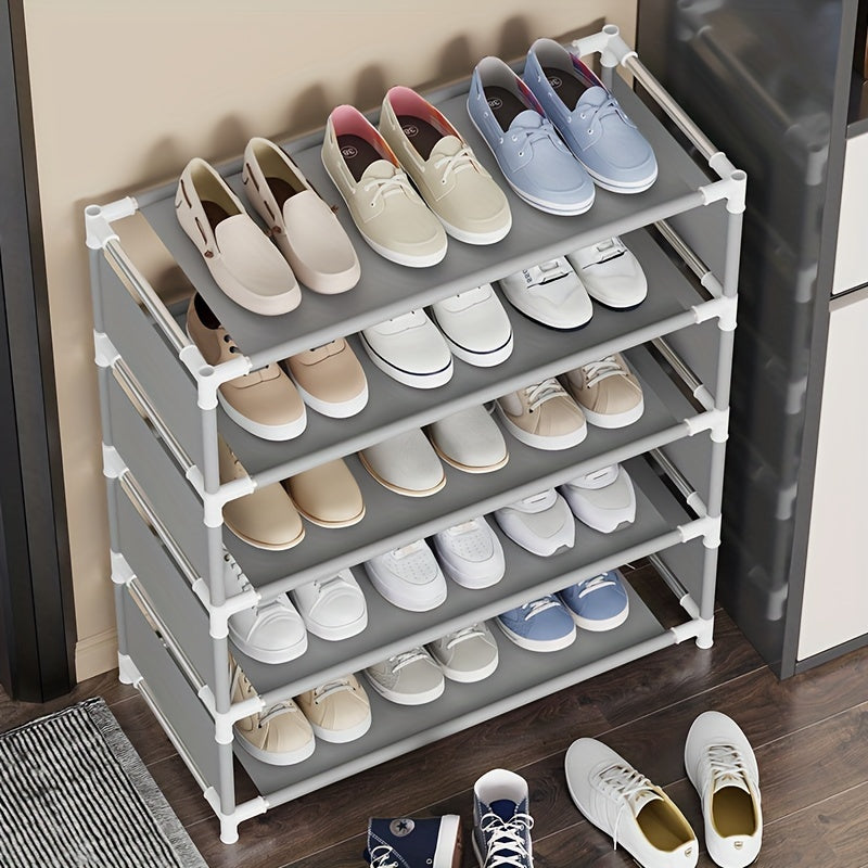 Non-Woven Shoe Rack with Dust-Proof Cover for Home Bedroom Dormitory Storage