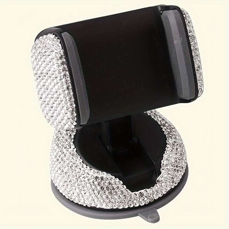 Sparkling Rhinestone Car Phone Holder - Dashboard & Air Vent Mount | Glitter Design