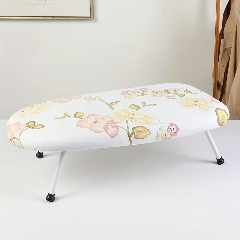 Compact Folding Ironing Board White Stainless Steel Plastic Space-Saving Easy Storage