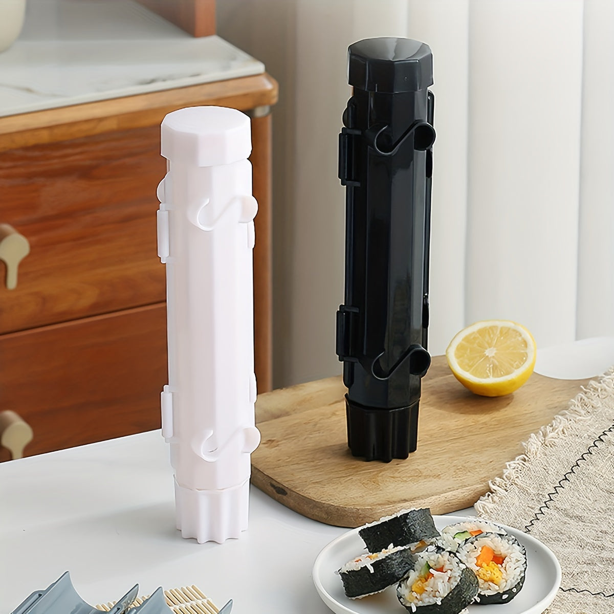 1 dona Sushi Bazooka tayyorlovchisi, uyda sushi roliklari tayyorlash uchun, oshxonada oson sushi tayyorlash uchun mustahkam guruch qolipi