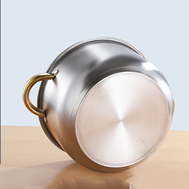 Set of 4 Stainless Steel Soup Pots with Composite Bottoms 18cm-24cm