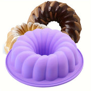 Silicone Bundt Cake Pan 19.05cm Non-Stick Microwave Safe Dishwasher Safe for Chiffon Cakes Jelly Rings