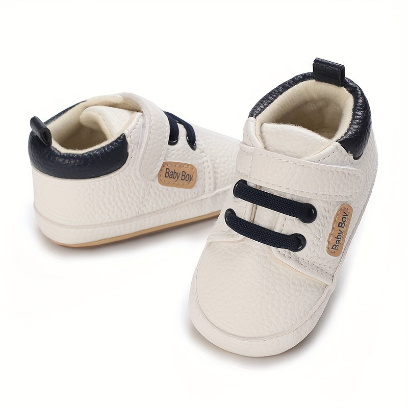 Toddler Casual Sneakers with Geometric Pattern All-Season Non-Slip PU Upper
