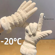 Women's Winter Gloves Touchscreen Compatible Fleece Lined for Skiing Cycling Outdoor
