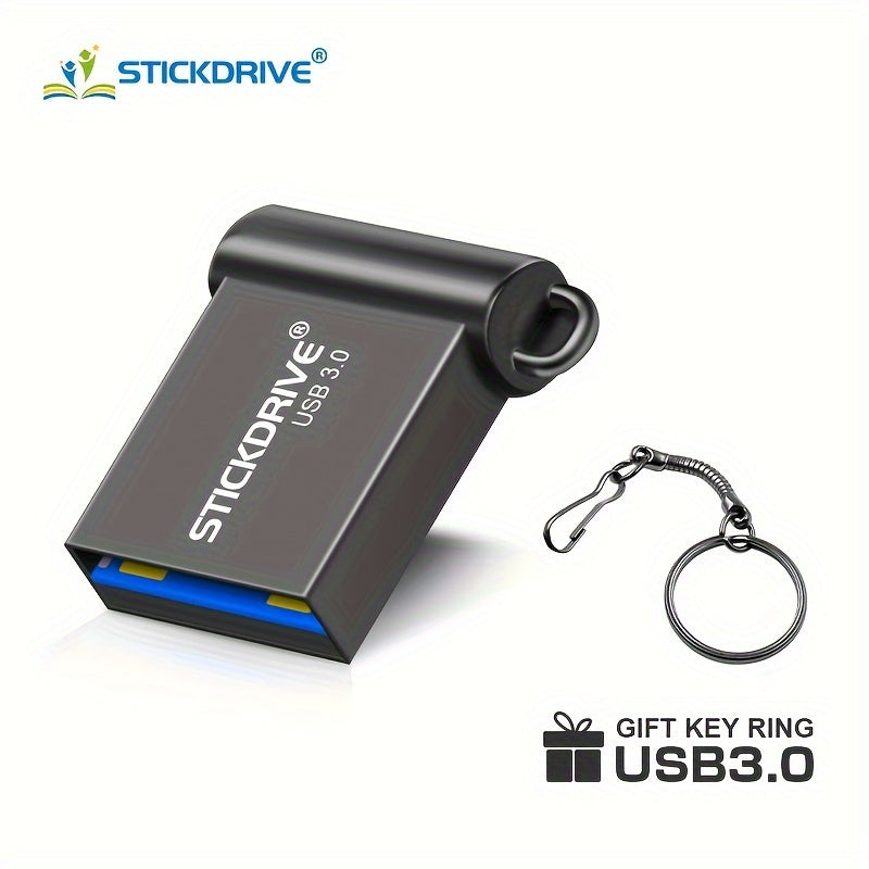 STICKDRIVE MINI USB 3.0 Flesh xotira qurilmasi kalit halqasi uchun turli o'lchamlarda.