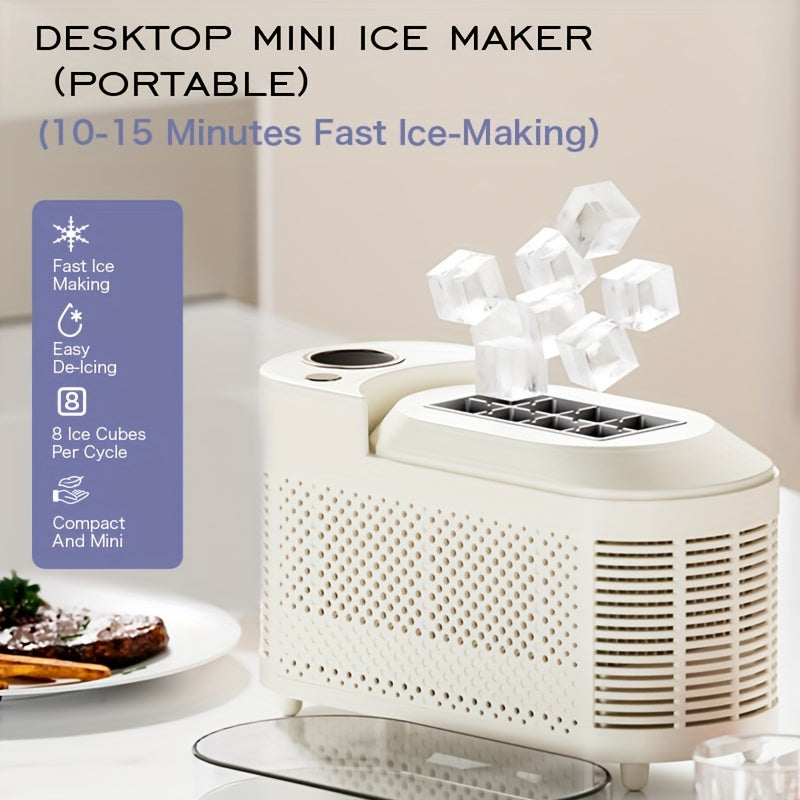 Mini Portable Ice Maker Machine Fast Ice Maker for Home Camping Travel