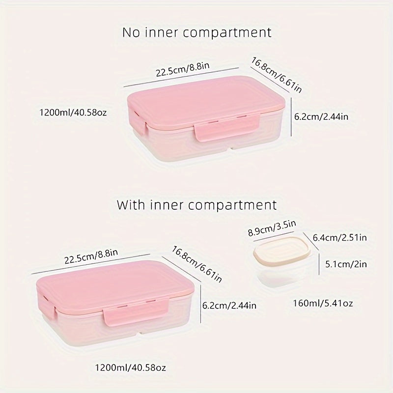 Sizga qulay bo'lgan, bo'laklarga bo'lingan, mikrodalga pechida isitishga mos, suyuqlik o'tkazmaydigan yapon uslubidagi ovqat qutisi. Ushbu yuqori sifatli plastik idish sayohat uchun ideal bo'lib, katta miqdordagi ovqatni saqlash imkonini beradi.