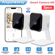 2-Pack Indoor 1080p HD Pan Tilt Security Cameras Night Vision Motion Detection Two-Way Audio Smartphone Compatible
