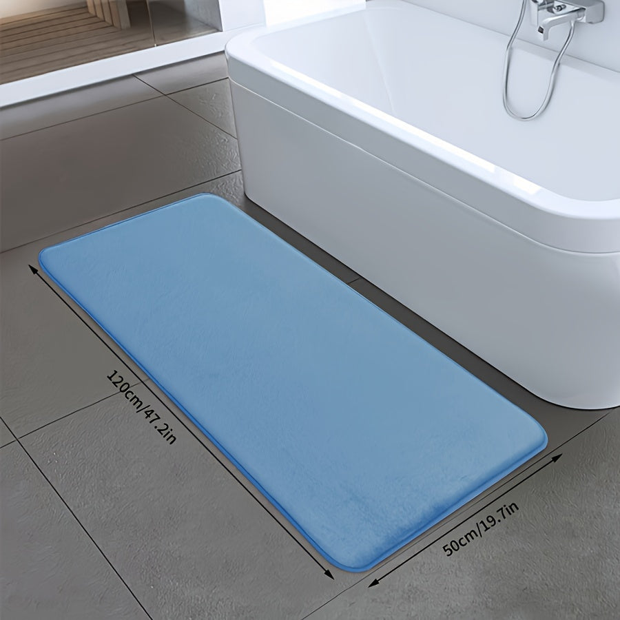 Alfombra de baño de esponja de alta densidad 39.88x59.94cm Antideslizante Suave Blanca Absorbente