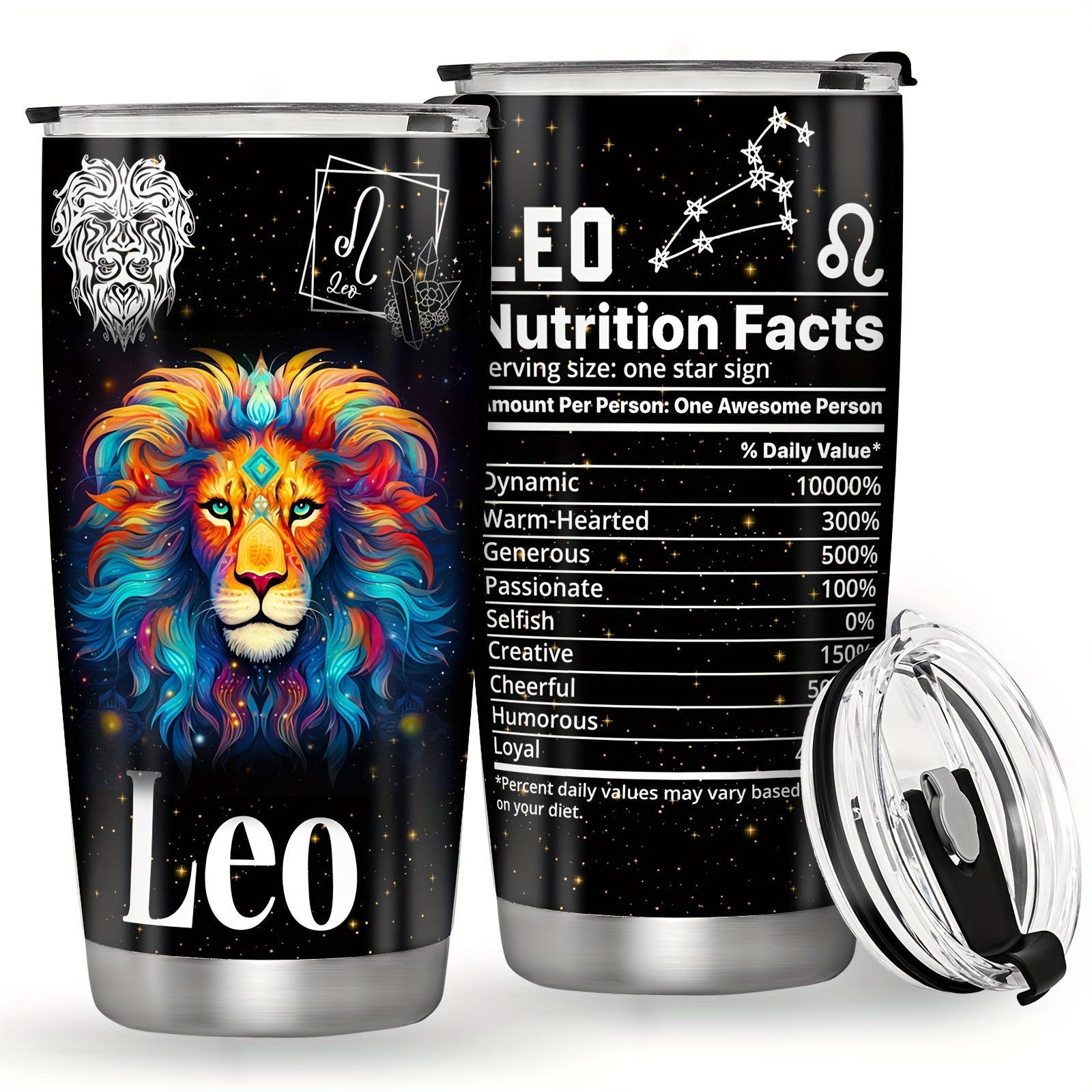 Stainless Steel Zodiac Mug Double Wall Insulated Astrology Gift