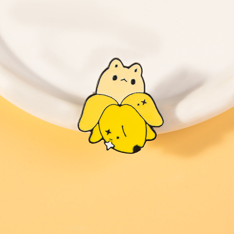 Set of 4 Fruit and Vegetable Brooches Garlic Tomato Pattern Jewelry Accessories for Clothing Bags