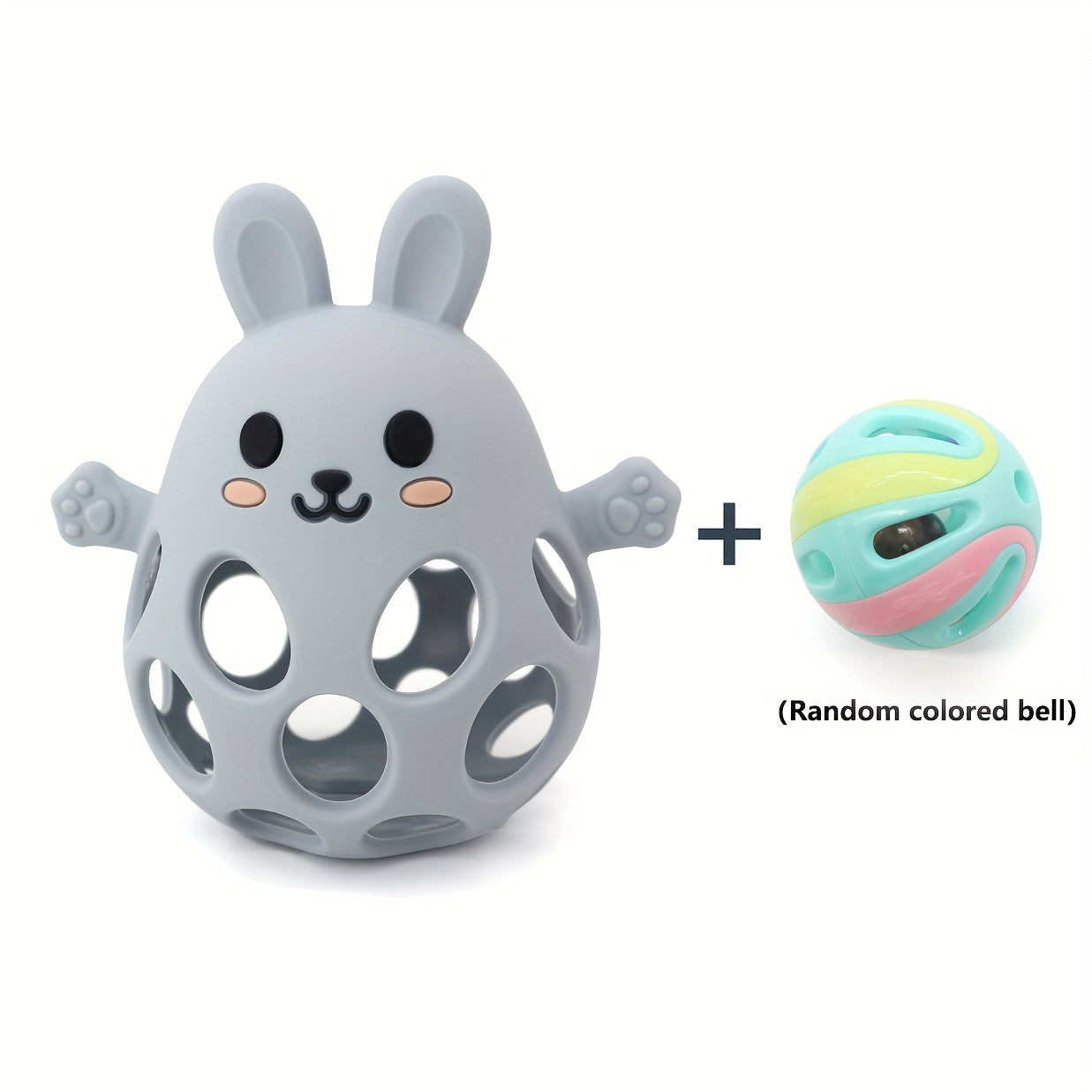 Yangi tug'ilganlar uchun mo'ljallangan, shovqinli chayqash uchun silikon bolalar chaynash o'yinchoq, turli ranglarda