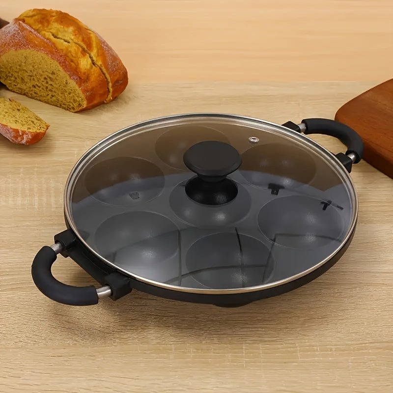 7/12-Қовоқсиз октопус қовурғичи, шишали қопқоқ, осон тозалаш, жойни тежайди