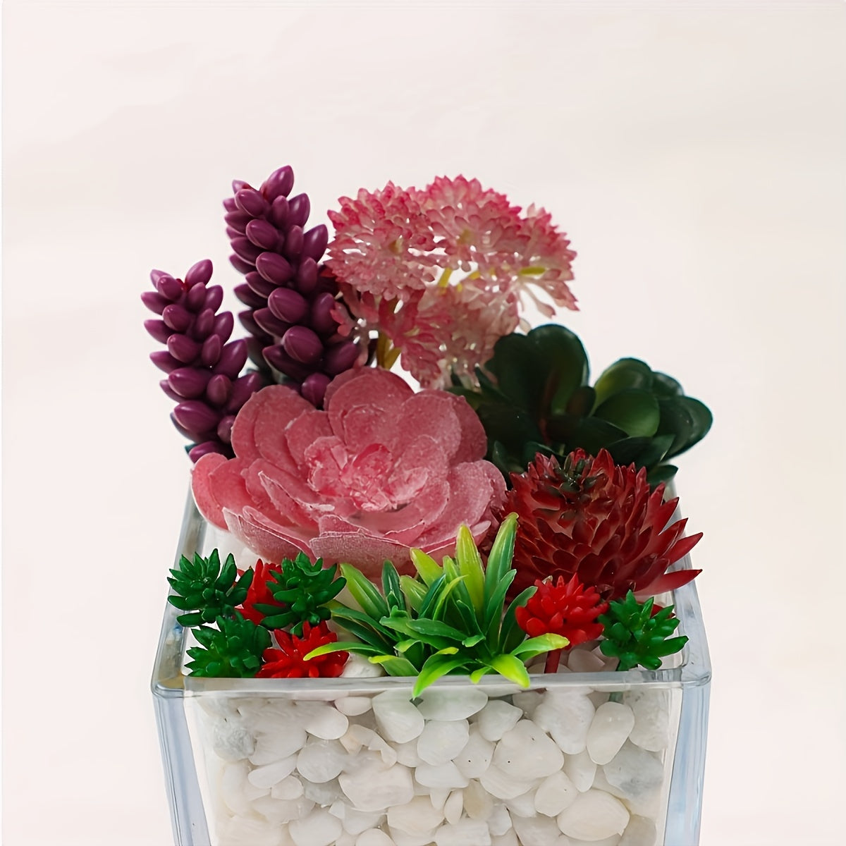 27-Piece Mini DIY Succulent Artificial Plant Arrangements for Indoor Outdoor Decor
