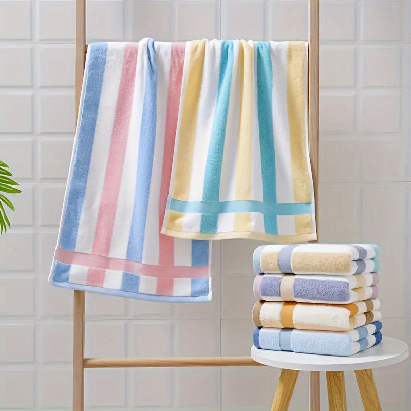 Set of 6 Cotton Velvet Towels with Color Yarn Soft Absorbent Bathroom Washcloths and Hand Towels